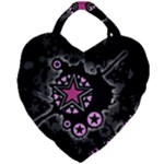 Pink Star Explosion Giant Heart Shaped Tote