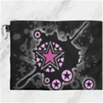 Pink Star Explosion Canvas Cosmetic Bag (XXXL)