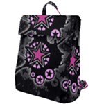 Pink Star Explosion Flap Top Backpack