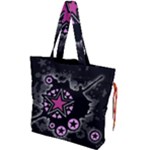 Pink Star Explosion Drawstring Tote Bag