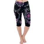 Pink Star Explosion Lightweight Velour Cropped Yoga Leggings