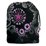 Pink Star Explosion Drawstring Pouch (XXXL)