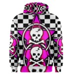 Pink Star Skull Checker Men s Pullover Hoodie