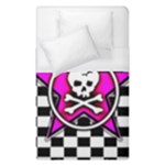 Pink Star Skull Checker Duvet Cover (Single Size)