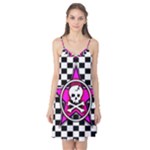 Pink Star Skull Checker Camis Nightgown 