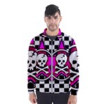 Pink Star Skull Checker Men s Windbreaker