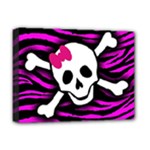 Pink Zebra Skull Deluxe Canvas 16  x 12  (Stretched) 