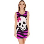 Pink Zebra Skull Bodycon Dress