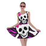 Pink Zebra Skull Skater Dress