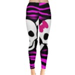 Pink Zebra Skull Leggings 