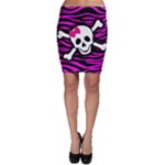 Pink Zebra Skull Bodycon Skirt
