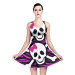 Pink Zebra Skull Reversible Skater Dress