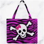 Pink Zebra Skull Mini Tote Bag