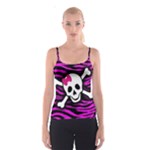 Pink Zebra Skull Spaghetti Strap Top