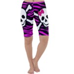 Pink Zebra Skull Cropped Leggings 