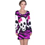 Pink Zebra Skull Long Sleeve Nightdress