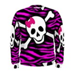 Pink Zebra Skull Men s Sweatshirt