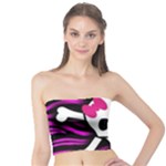 Pink Zebra Skull Tube Top