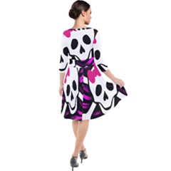 Quarter Sleeve Waist Band Dress 