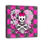 Princess Skull Heart Mini Canvas 6  x 6  (Stretched)