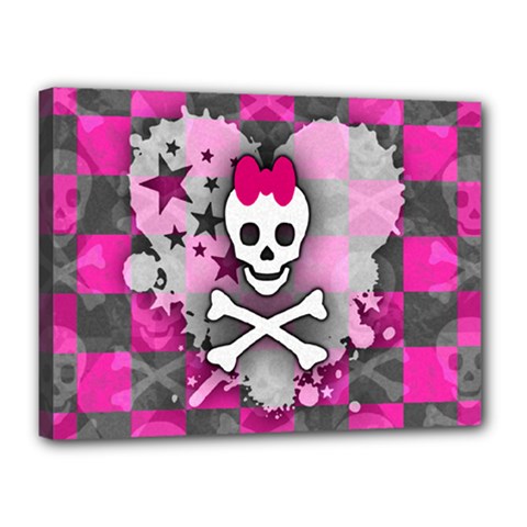 Princess Skull Heart Canvas 16  x 12  (Stretched) from ArtsNow.com