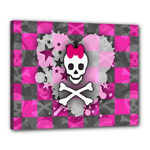 Princess Skull Heart Canvas 20  x 16  (Stretched) from ArtsNow.com