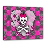 Princess Skull Heart Canvas 20  x 16  (Stretched)