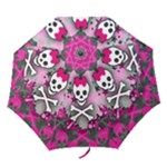 Princess Skull Heart Folding Umbrella