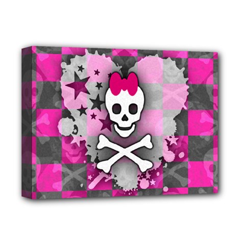 Princess Skull Heart Deluxe Canvas 16  x 12  (Stretched)  from ArtsNow.com