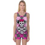 Princess Skull Heart One Piece Boyleg Swimsuit