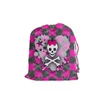 Princess Skull Heart Drawstring Pouch (Medium)