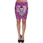 Princess Skull Heart Bodycon Skirt