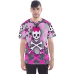 Princess Skull Heart Men s Sports Mesh Tee