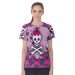 Princess Skull Heart Women s Cotton Tee