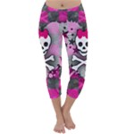 Princess Skull Heart Capri Winter Leggings 