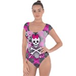 Princess Skull Heart Short Sleeve Leotard 