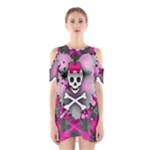 Princess Skull Heart Shoulder Cutout One Piece Dress