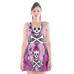 Princess Skull Heart Scoop Neck Skater Dress
