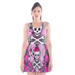 Princess Skull Heart Scoop Neck Skater Dress