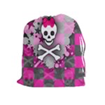 Princess Skull Heart Drawstring Pouch (XL)