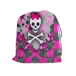 Princess Skull Heart Drawstring Pouch (XL)