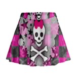 Princess Skull Heart Mini Flare Skirt