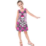 Princess Skull Heart Kids  Sleeveless Dress