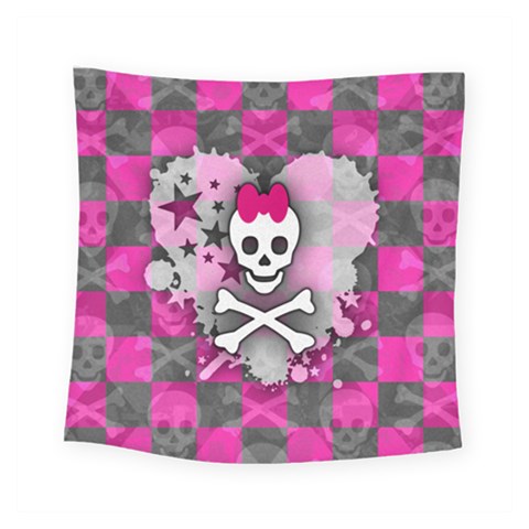 Princess Skull Heart Square Tapestry (Small) from ArtsNow.com