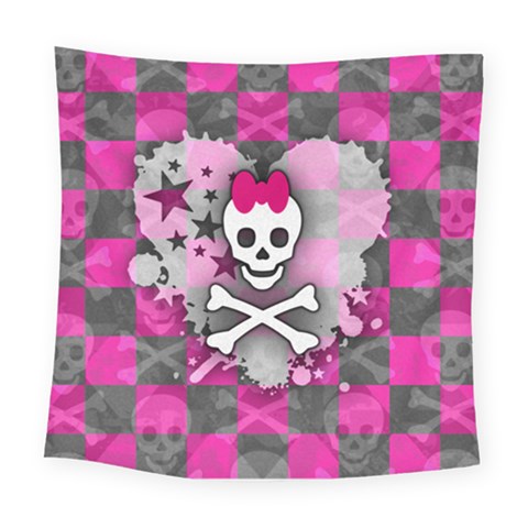 Princess Skull Heart Square Tapestry (Large) from ArtsNow.com