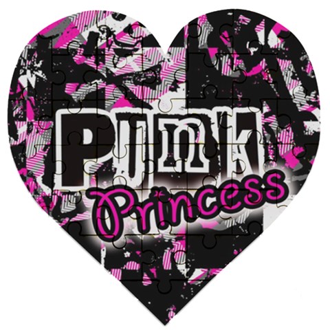 Punk Princess Wooden Puzzle Heart from ArtsNow.com