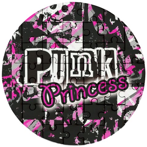 Punk Princess Wooden Puzzle Round from ArtsNow.com