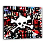 Punk Skull Canvas 20  x 16  (Stretched)