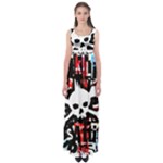 Punk Skull Empire Waist Maxi Dress