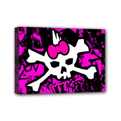 Punk Skull Princess Mini Canvas 7  x 5  (Stretched) from ArtsNow.com